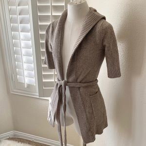 Banana Republic short sleeve hooded cardigan SZ M